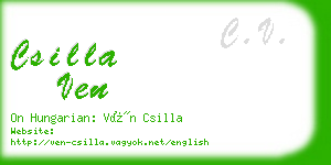 csilla ven business card